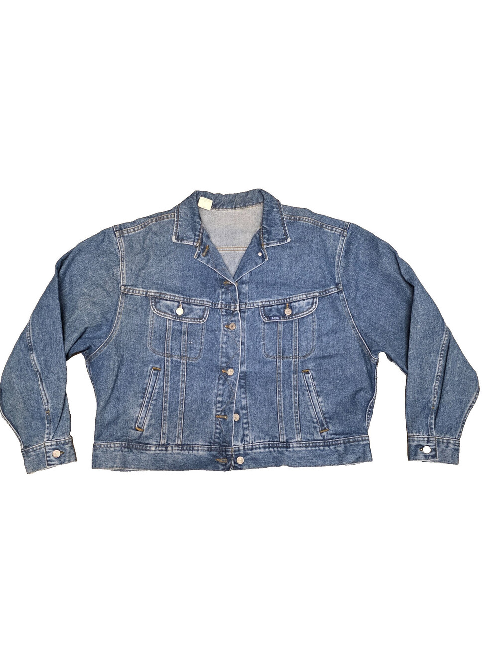 Lee Riders Vintage 70s Sanforized Blue Denim Jacket Mens 26x25 XL  unisex